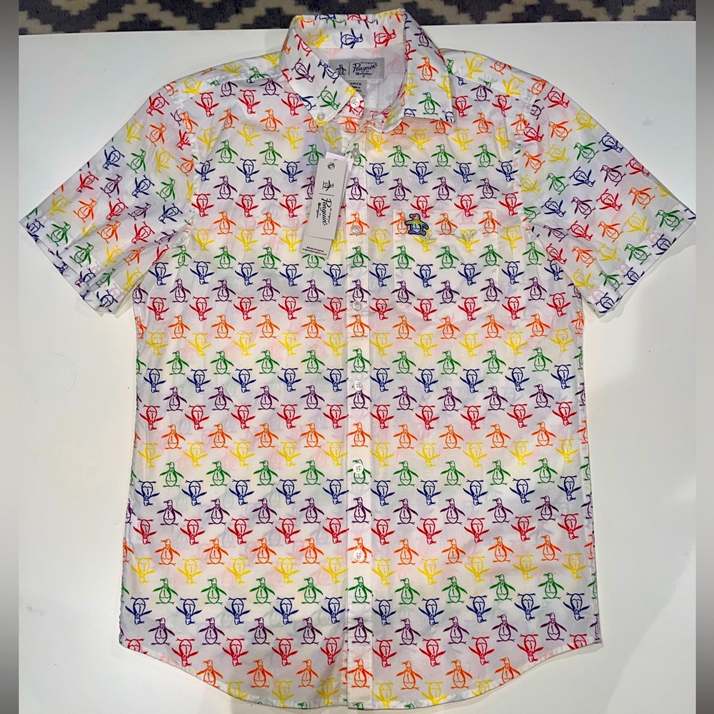 Penguin Pride Button Shirt - Picture 1 of 5